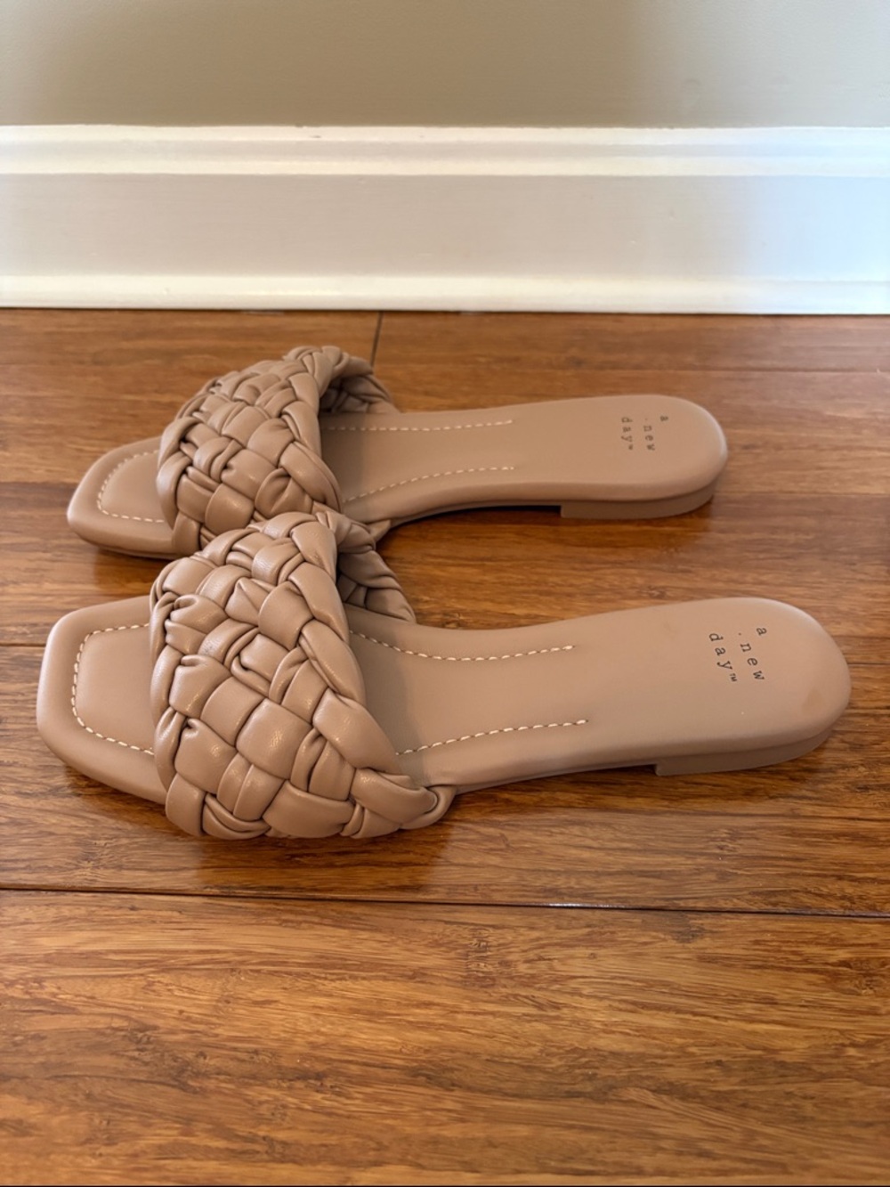 a new day Tan Braided Carissa Slide Sandals